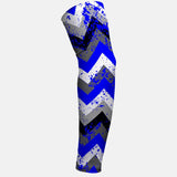 Zig Zag Blue Black Gray Arm Sleeve