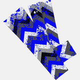 Zig Zag Blue Black Gray Arm Sleeve