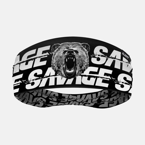 Savage Bear Black Double-Side Wide Headband